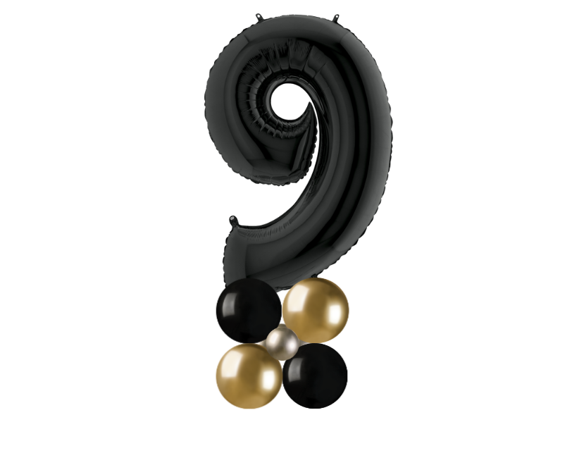 black and gold stack number 9