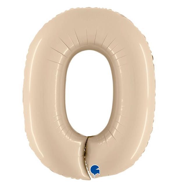 Gemar number 0 shaped Cream foiled 40