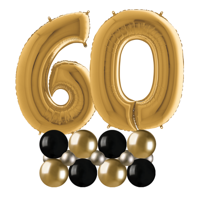 gold and black luxury number 60