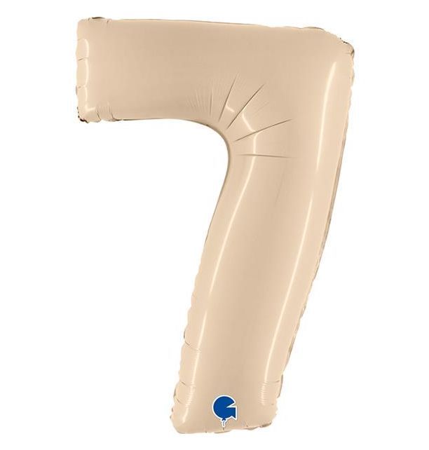 Gemar number 7 shaped foiled Cream 40