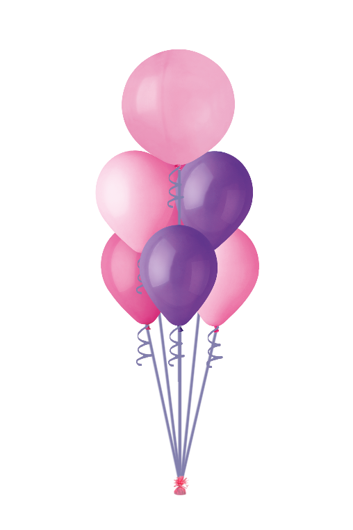 Pink and purple signature helium