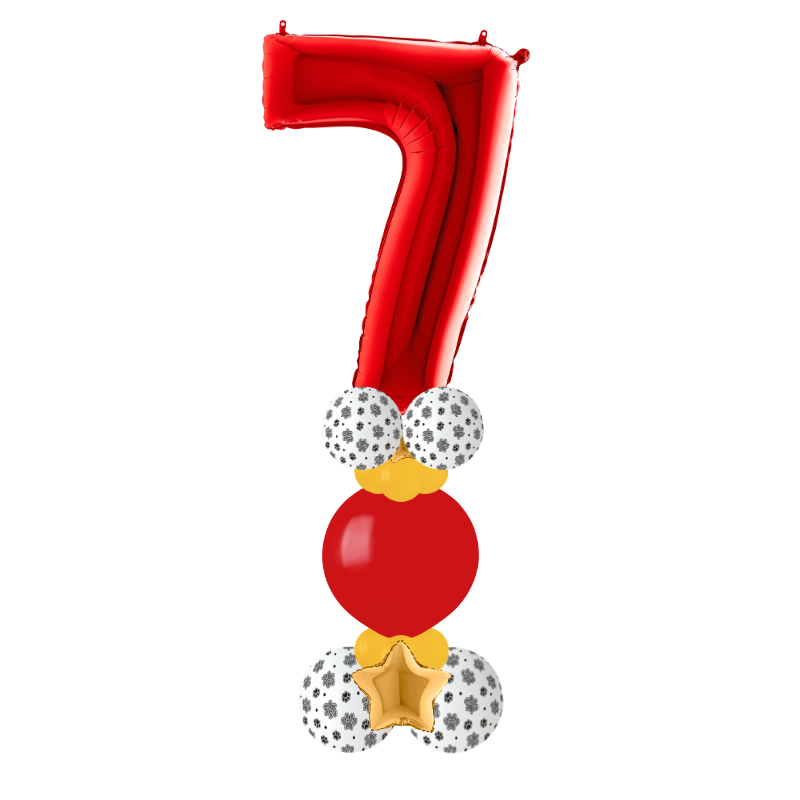 Red bubble column number 7