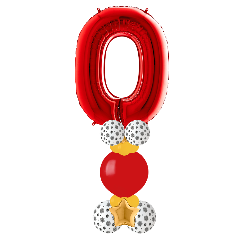 Red bubble column number 0