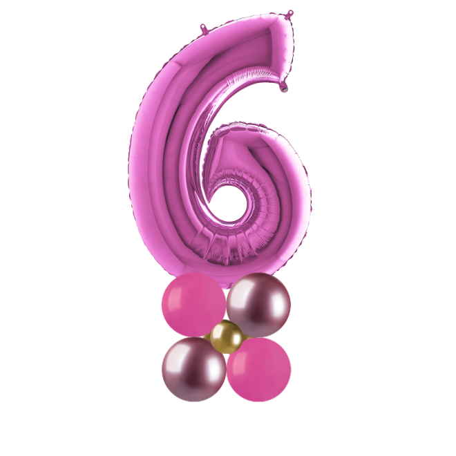 pink and gold stack number 6