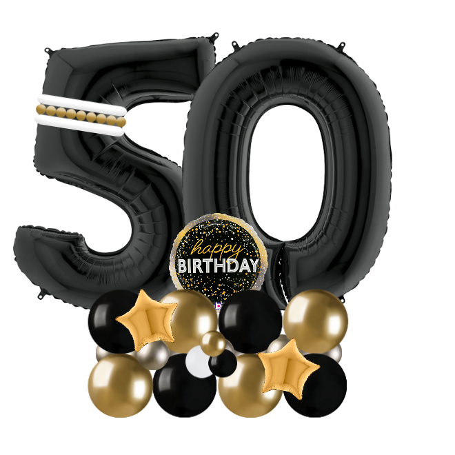 black and gold signature number 50