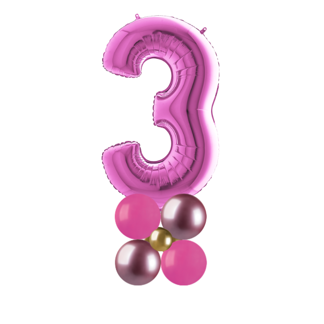 pink and gold stack number 3