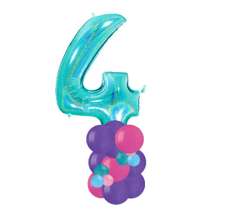 Pink and purple column number 4