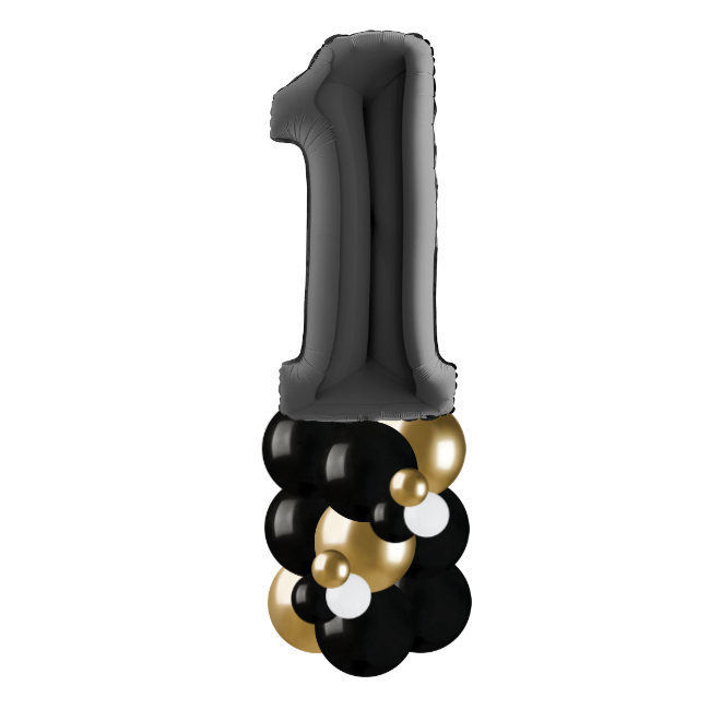 Black and gold column number 1