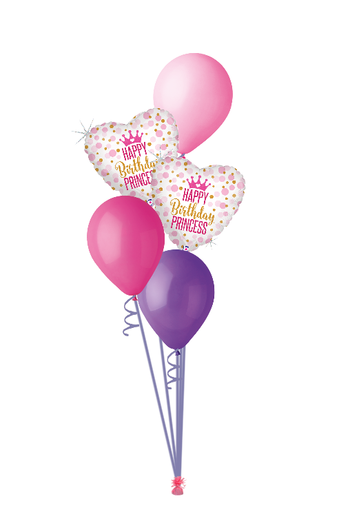 Pink and purple luxury helium