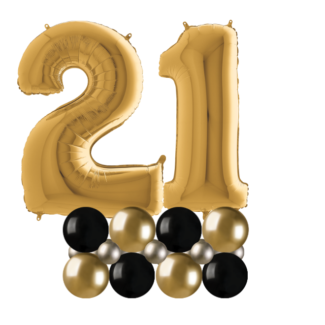 gold and black luxury number 21