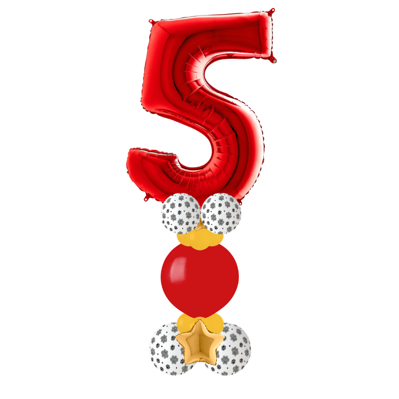 Red bubble column number 5