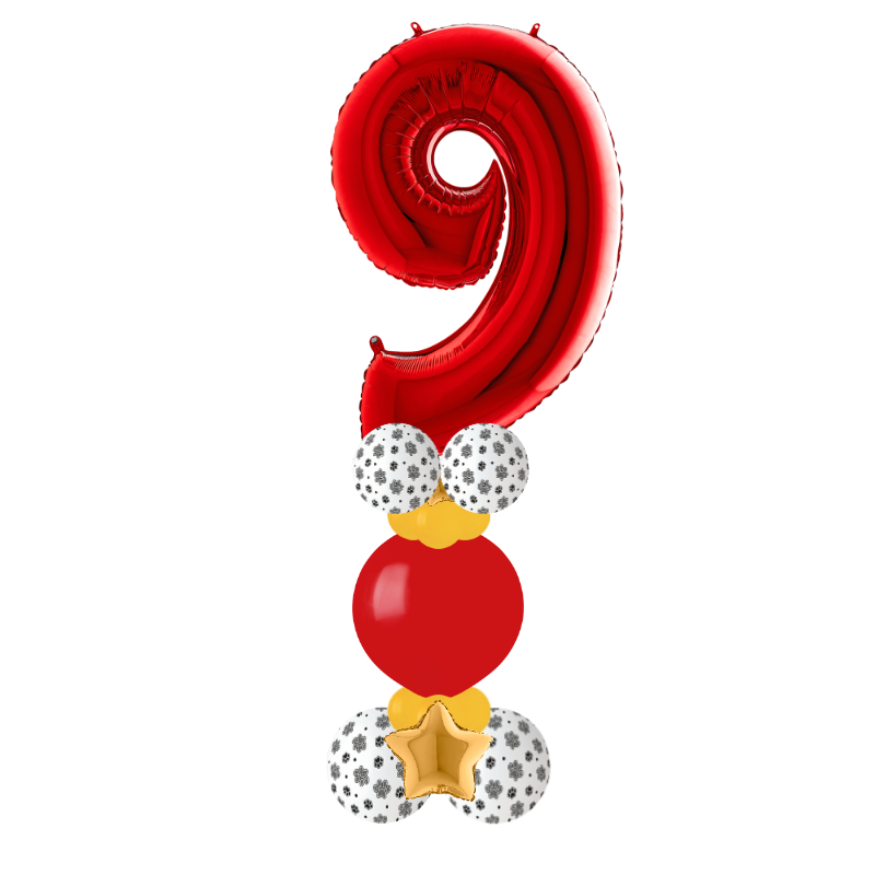 Red bubble column number 9