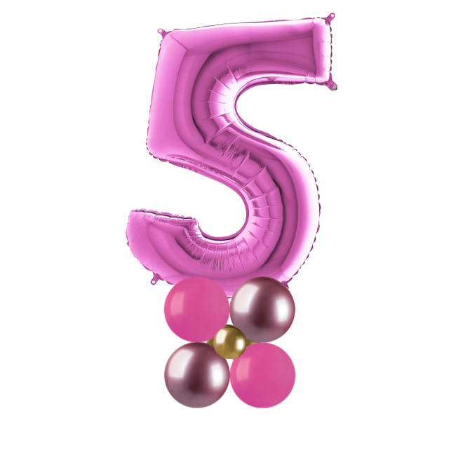 pink and gold stack number 5