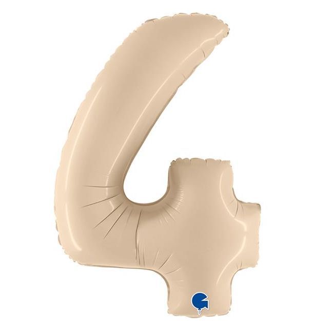 Gemar number 4 shaped foiled Cream 40