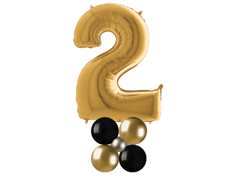 Gold and black stack number 2