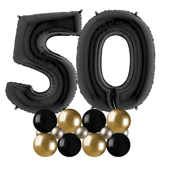Black and gold luxury number 50