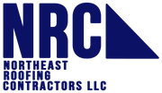 Logo for Northeast Roofing Contractors LLC: blue letters 