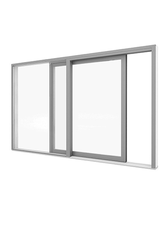 Fenêtre Vitrage Bar 22 x 12 x 12 PVC et bois composite blanc 