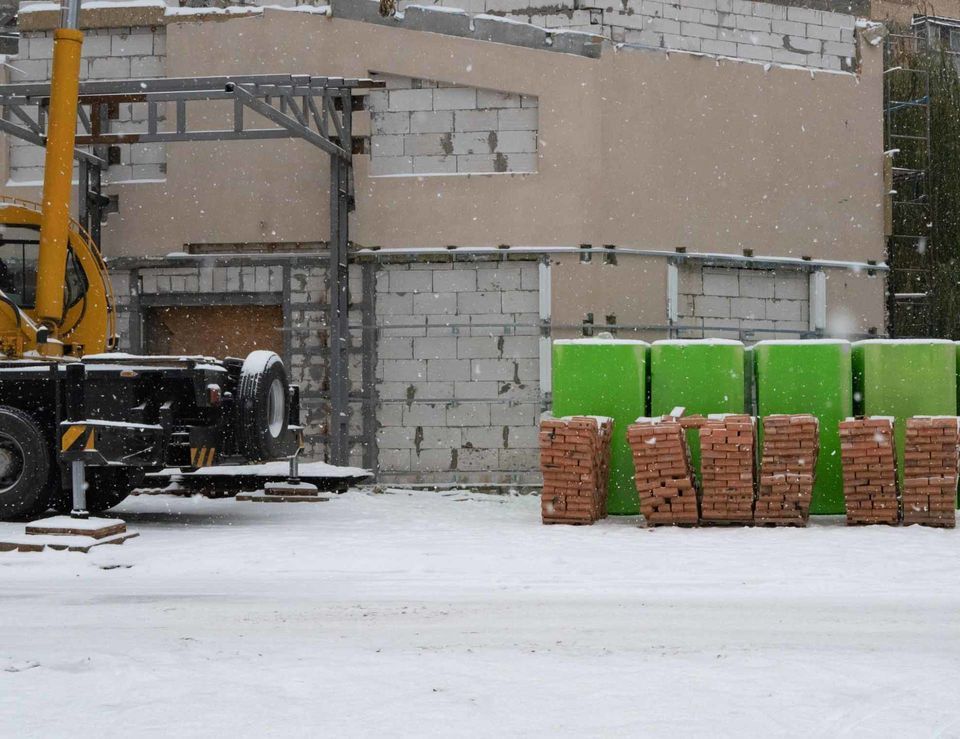 Commercial Building in Winter Season — Houston, TX — Bonilla Foundation Repair Commercial Building in Winter Season — Houston, TX — Bonilla Foundation Repair