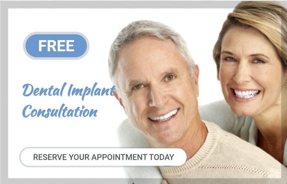 an ad for a free dental implant consultation