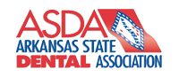 the logo for the arkansas state dental association