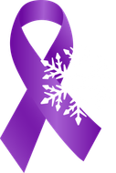 Purple snowflake for Adams Sarcoidosis Awareness
