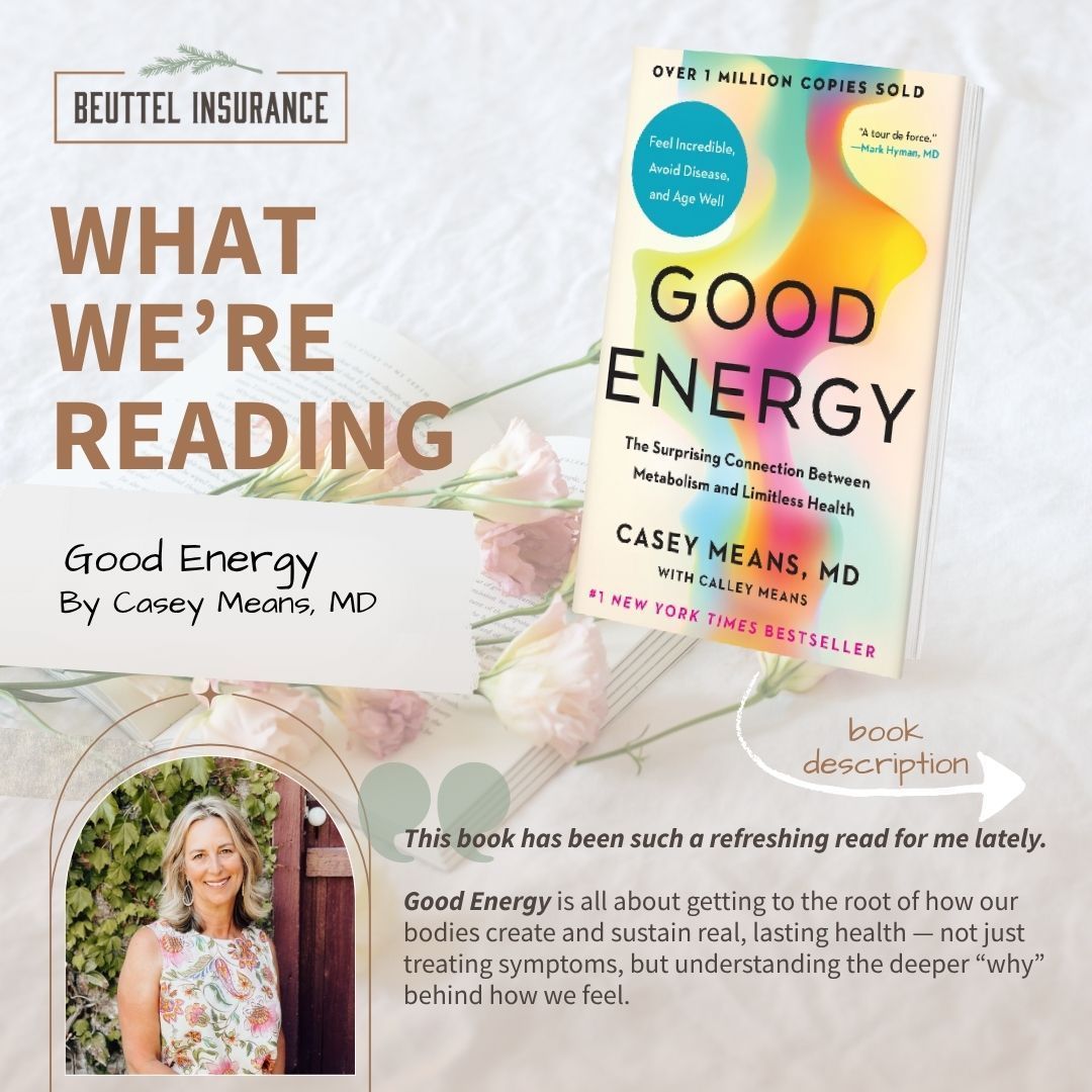 Advertisement for Beuttel Insurance: a book cover