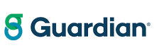 Guardian logo: A green and blue connected 