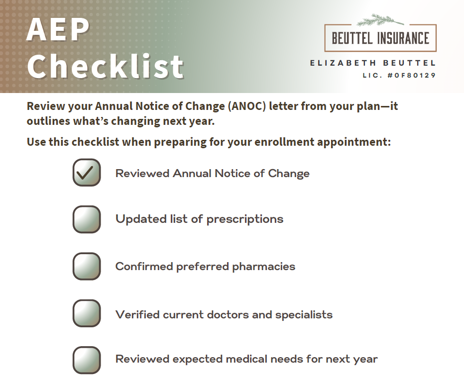 A thumbnail image of the AEP Checklist from Beuttel Insurance