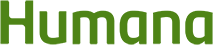 The word humana is written in green letters on a white background.