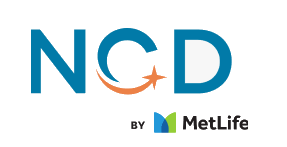 NCD by MetLife logo: Blue letters 