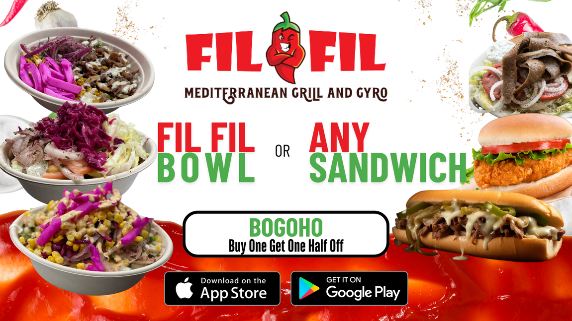 A poster for fil fil bowl or any sandwich.