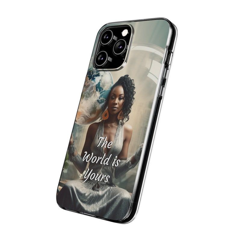 Clear Silicone Phone Cases - Black Queen - The World is Yours