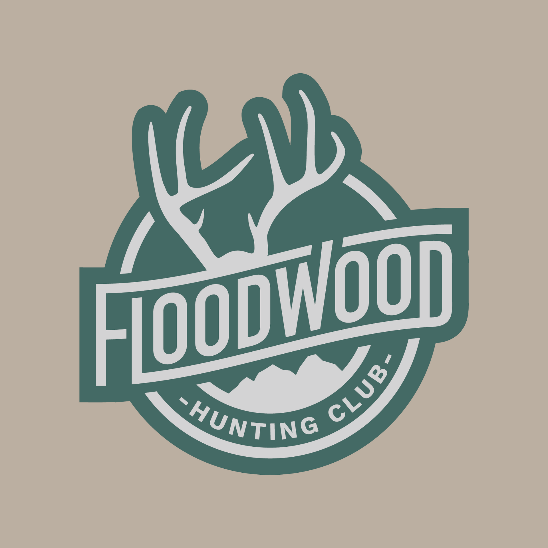 A logo for a hunting club called floodwood