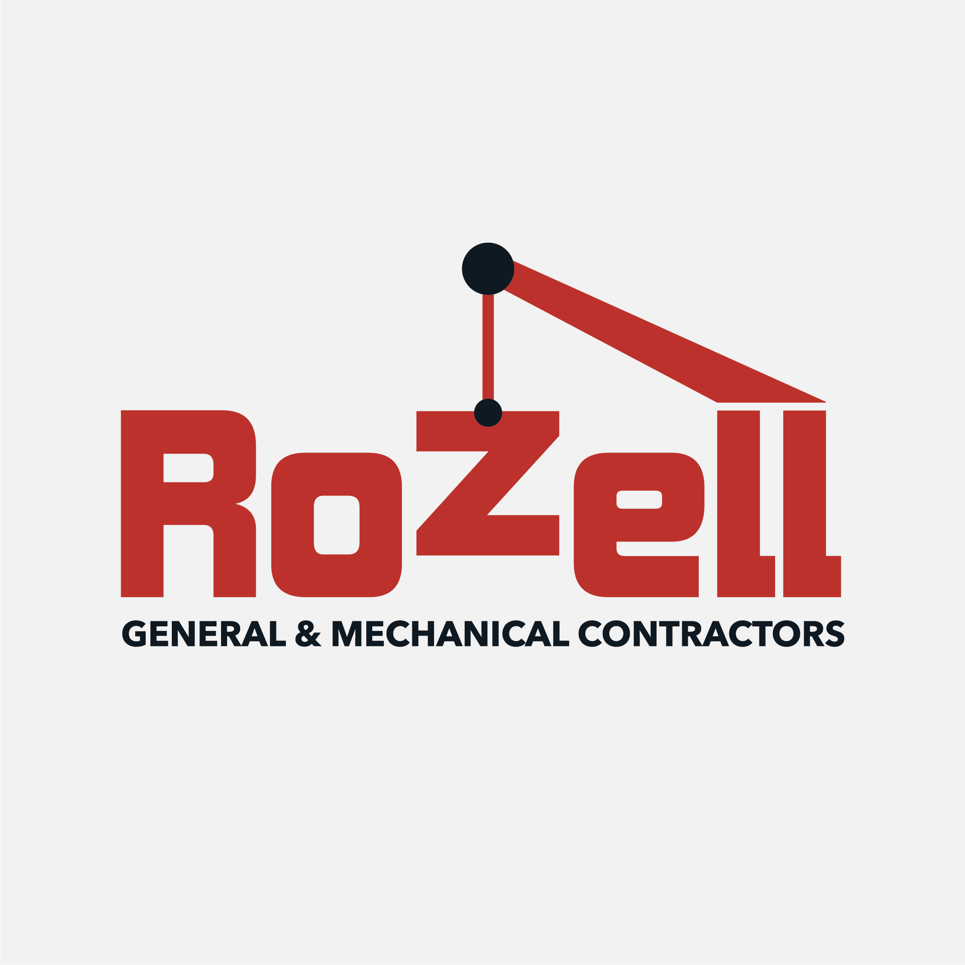 The logo for rozell general and mechanical contractors