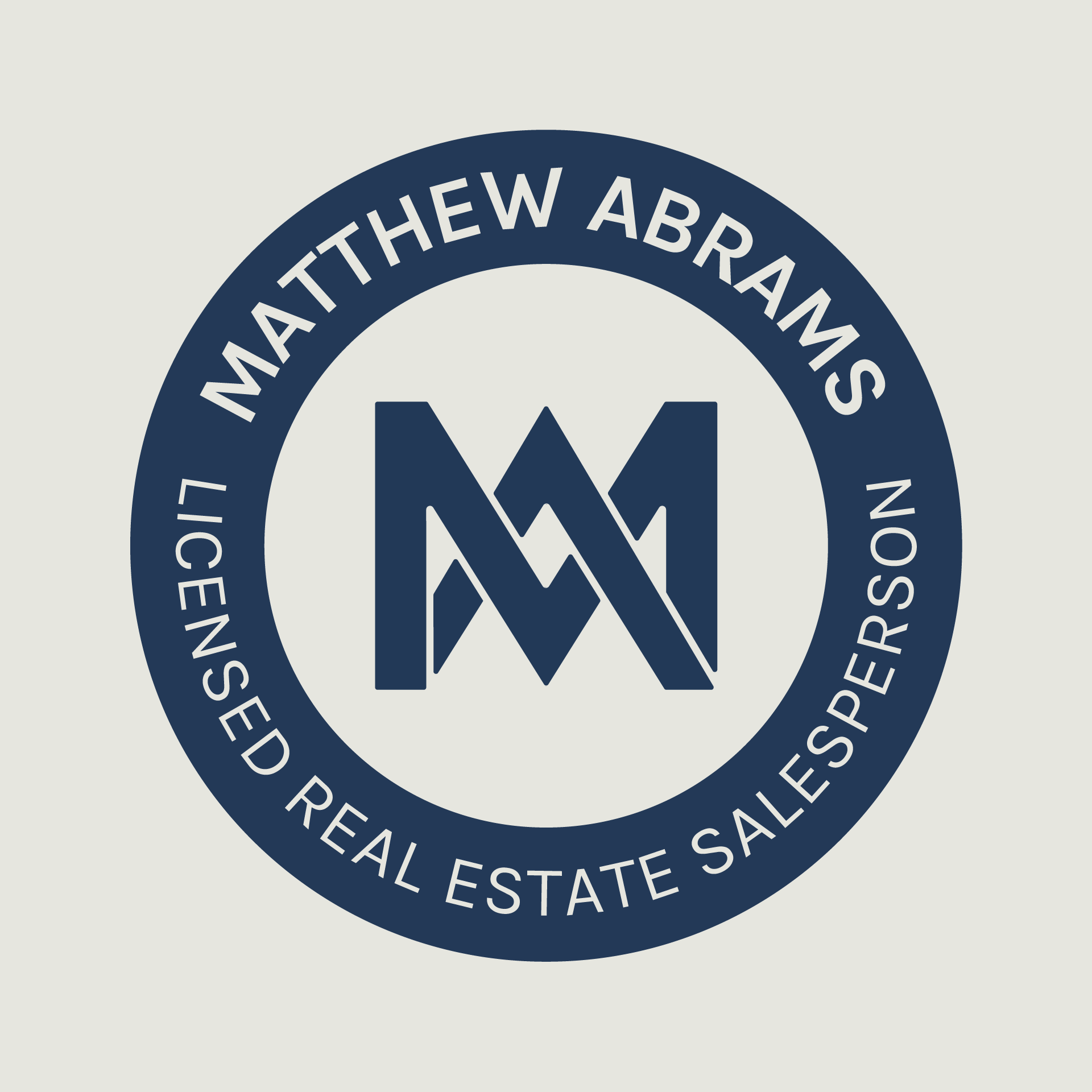 A logo for matthew abrams licensed real estate salesperson