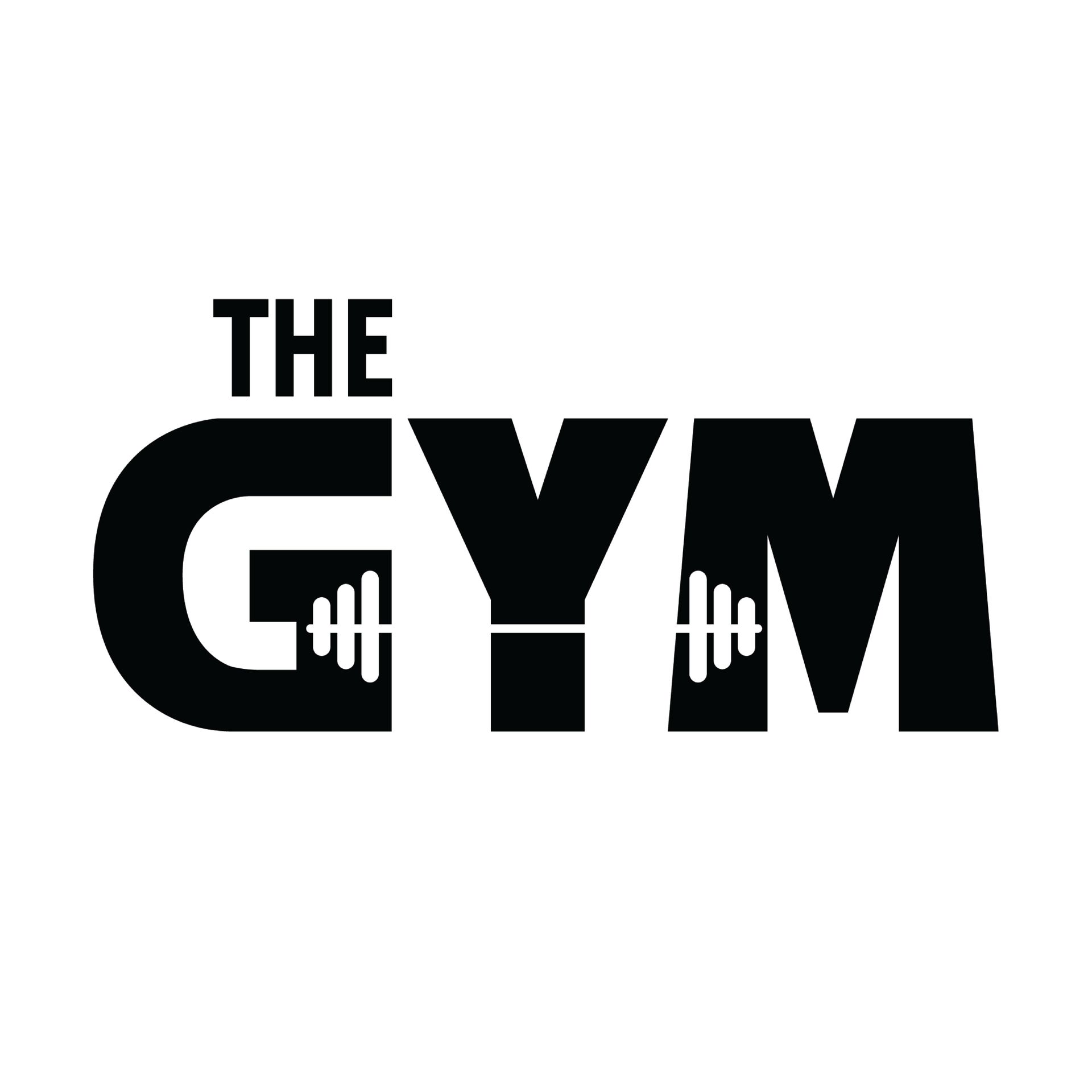 A black and white logo for the gym on a white background.