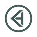 A black and white icon of an arrow in a circle.