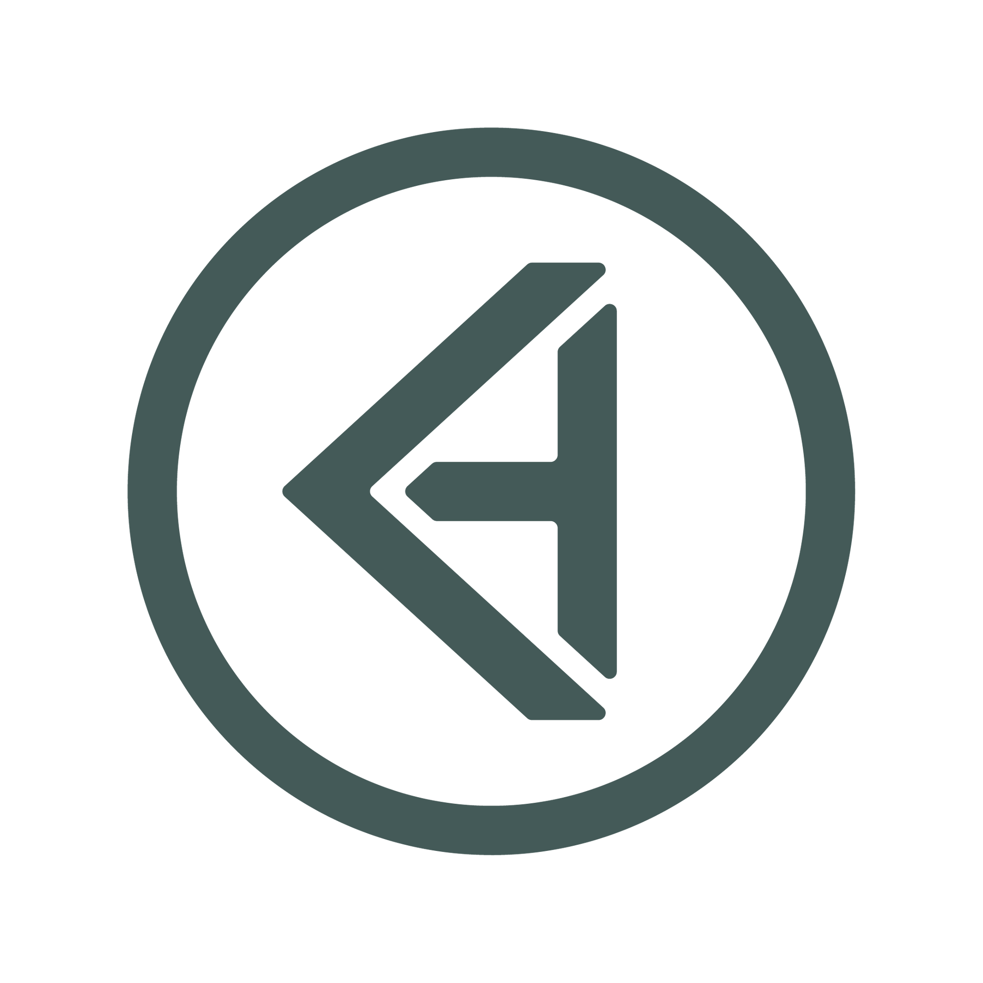 A black and white icon of an arrow in a circle.