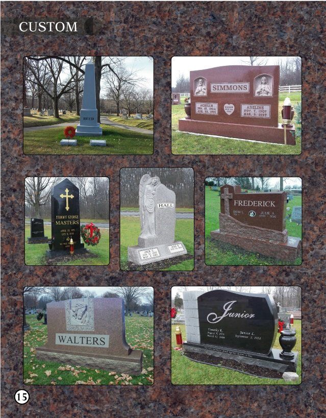 A collage of pictures of graves including one for walters