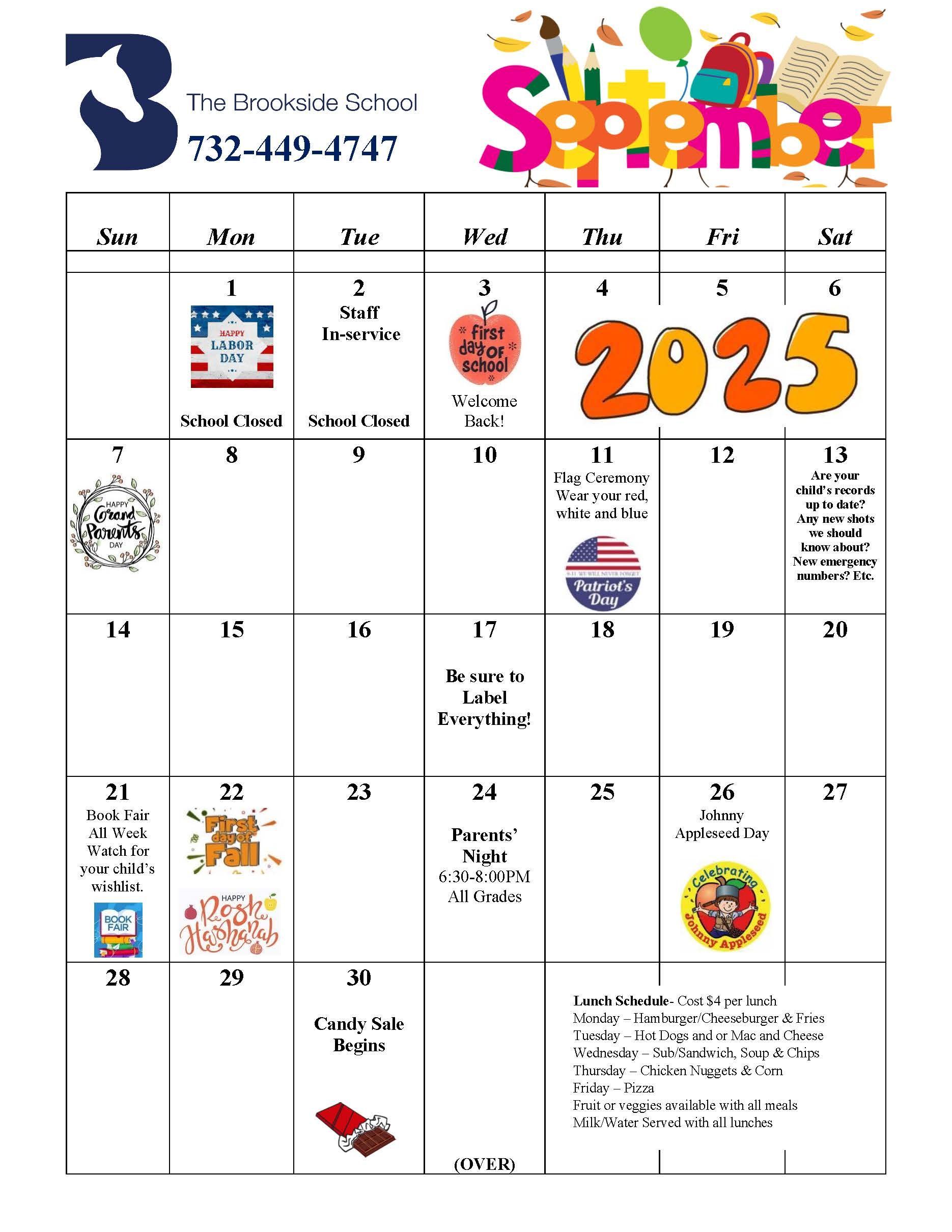 September 2025 calendar with school-themed decorations, dates, and holidays. September 2025 calendar with school-themed decorations, dates, and holidays.