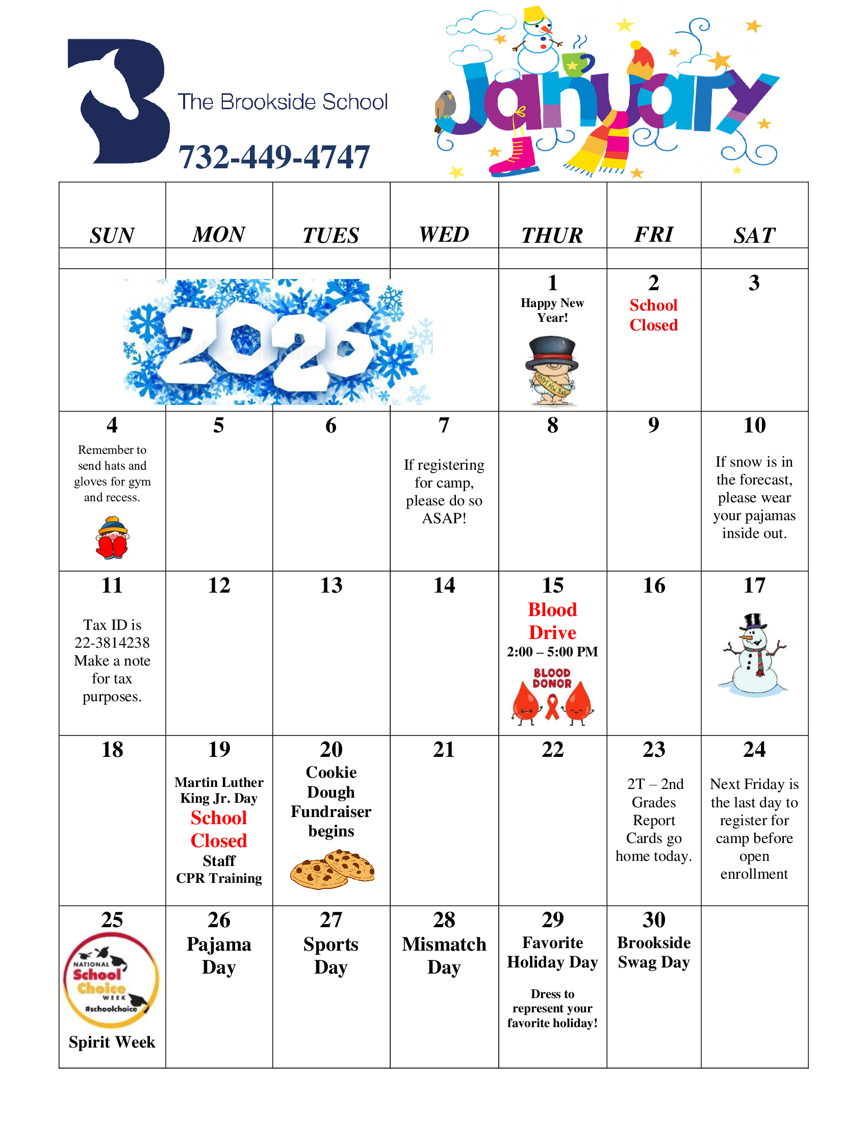 January 2025 calendar with holidays like New Year's Day, Martin Luther King, Jr. Day, and Groundhog Day.