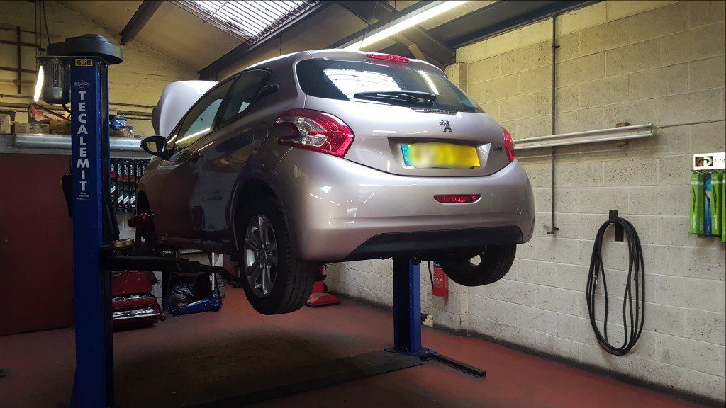 car being subjected to MOT test