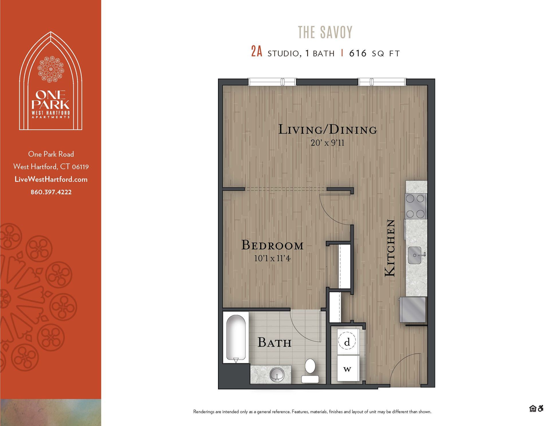 A floor plan for a apartment called the savoy