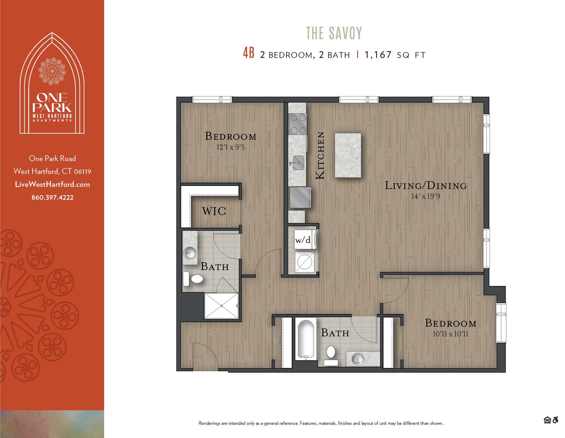 A floor plan for a apartment called the savoy