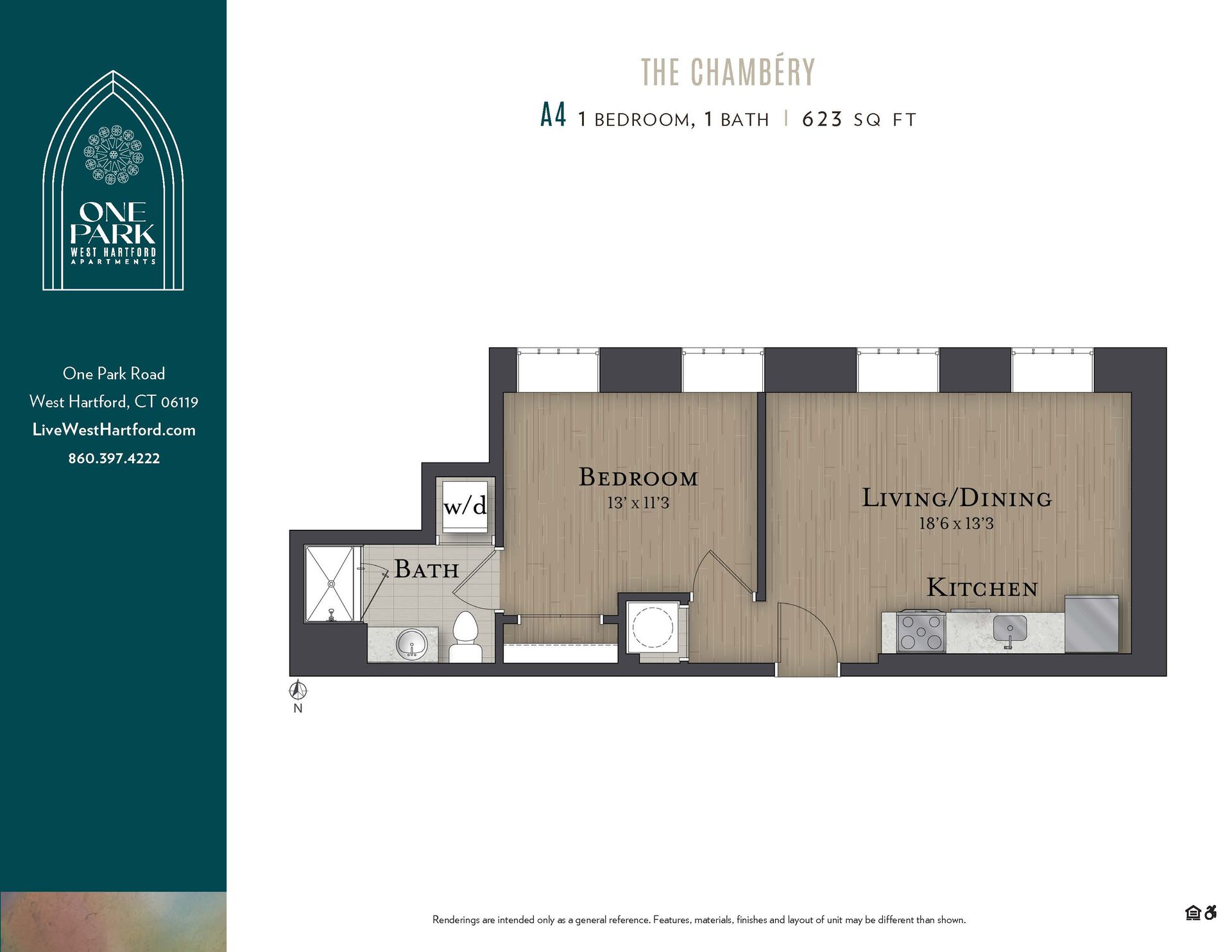 A floor plan for the chambers at king park