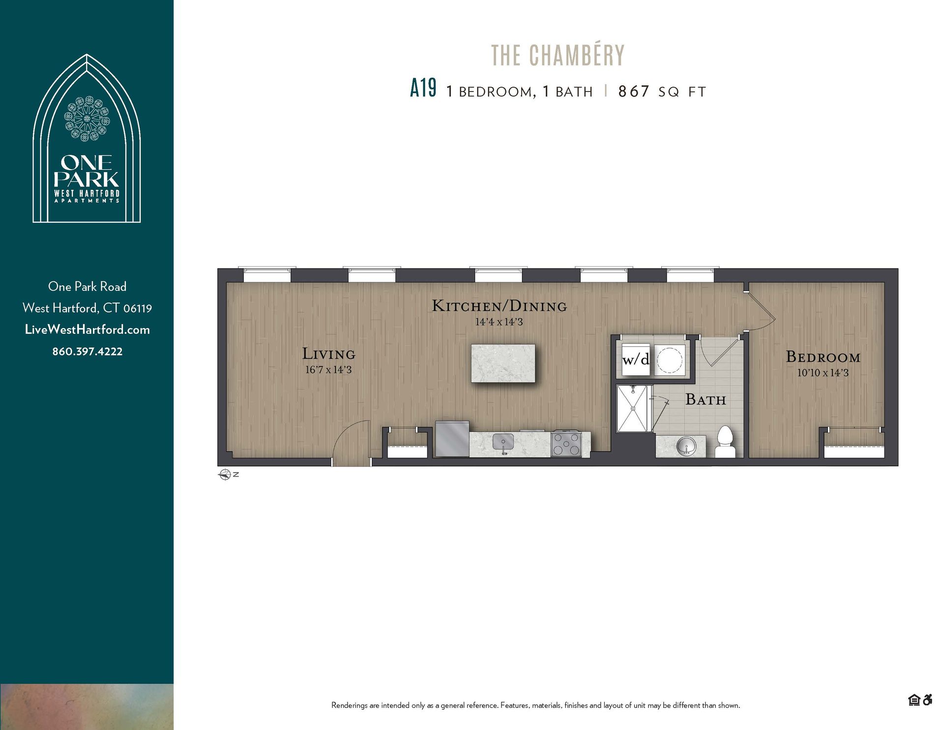A floor plan of a apartment in king park