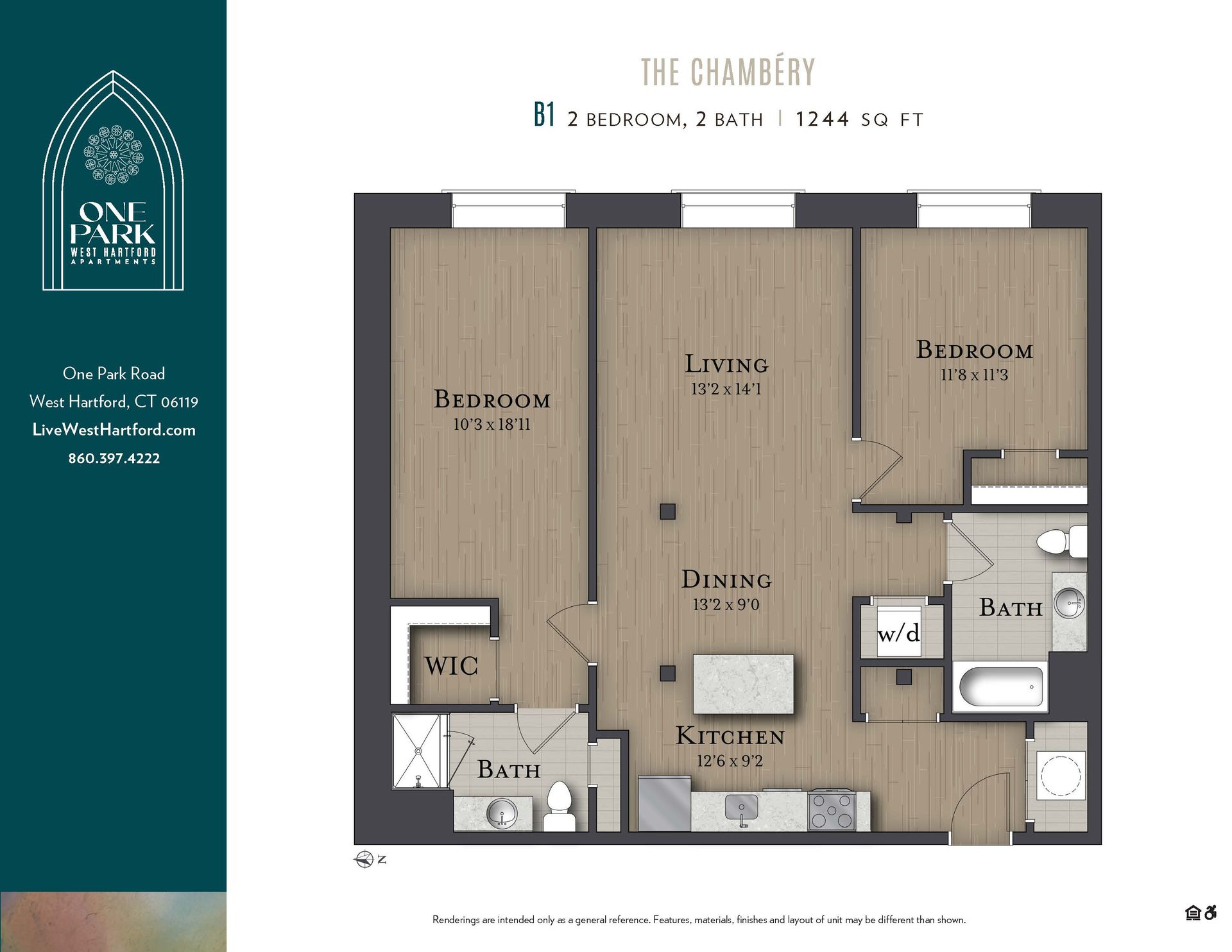 A floor plan for a house with two bedrooms and a bathroom