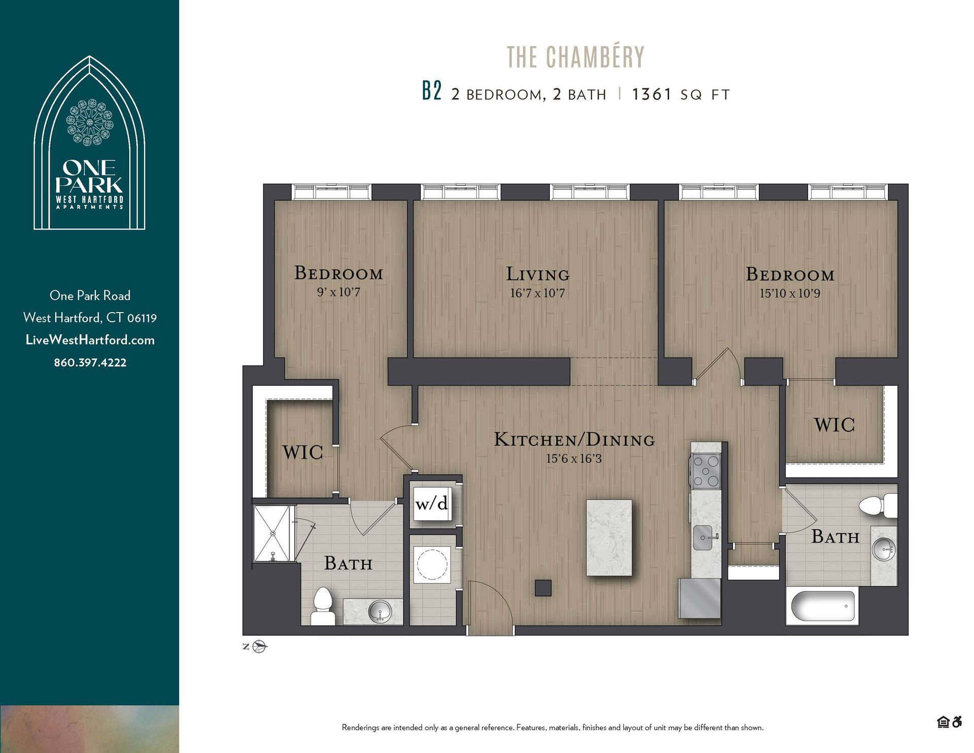 A floor plan for a house called the chambers
