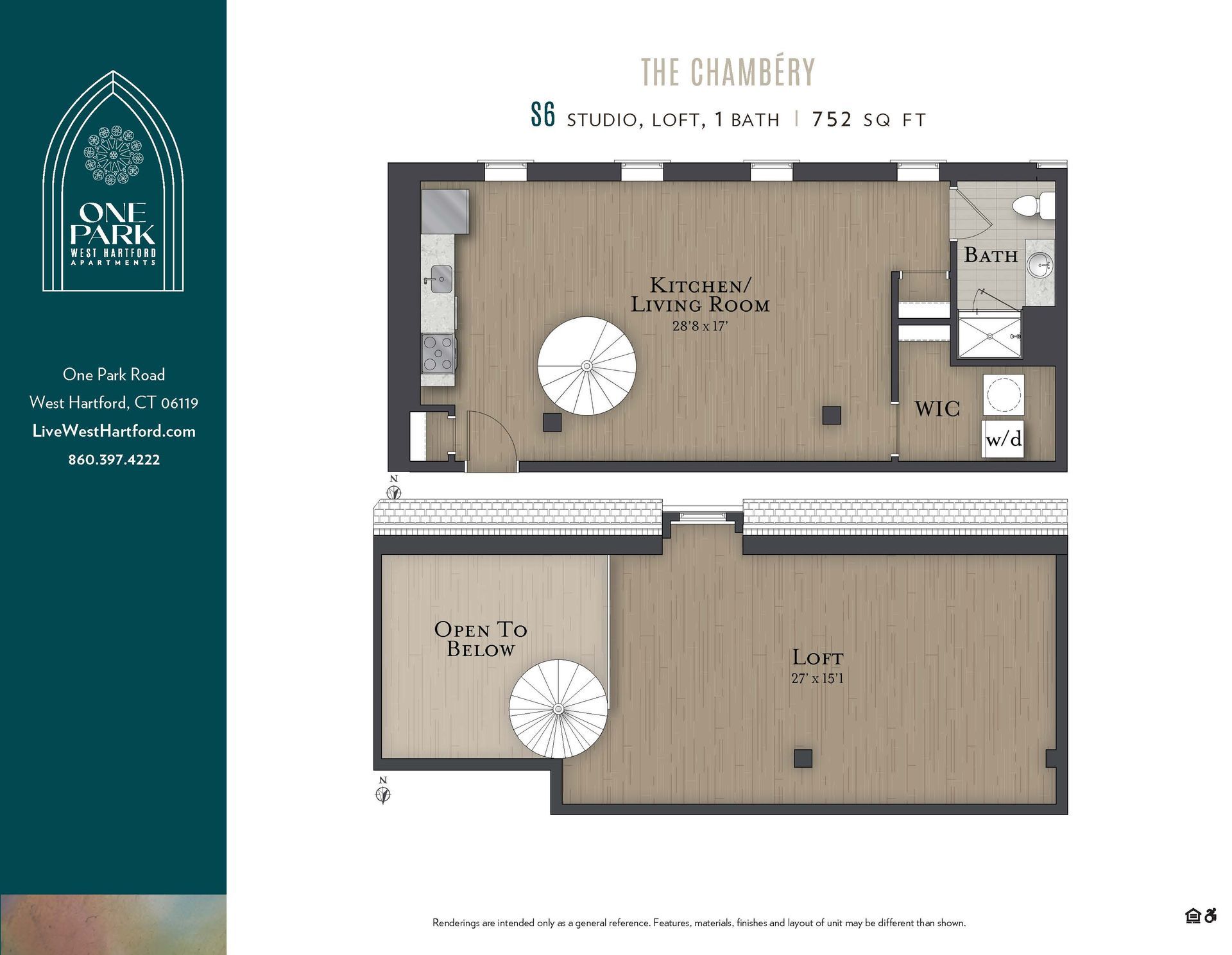A floor plan of a house called the chambers